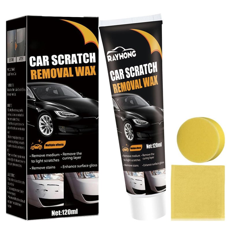Verilune Car Scratch Remover for Vehicles, Deep Scratch Repair Paste with Polishing Wax, Paint Scratch Repair Kit with Wipe & Sponge for Car Paint Restoration - Image 1